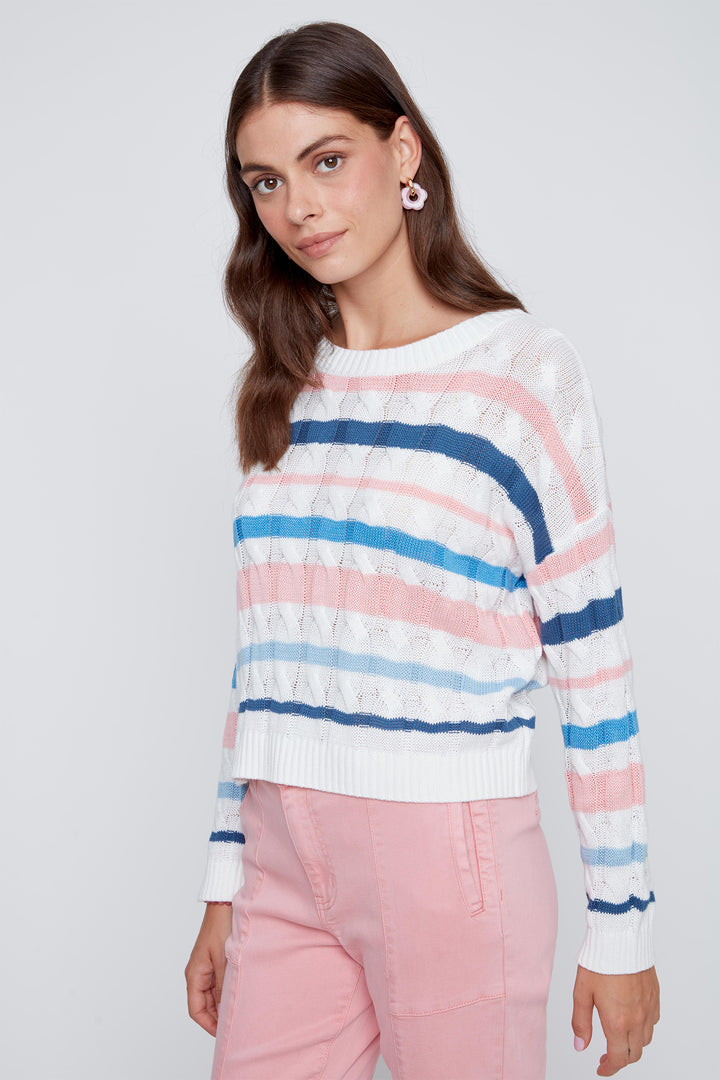 Coco Y Club 2619016 Blue Sky Stripe Jumper