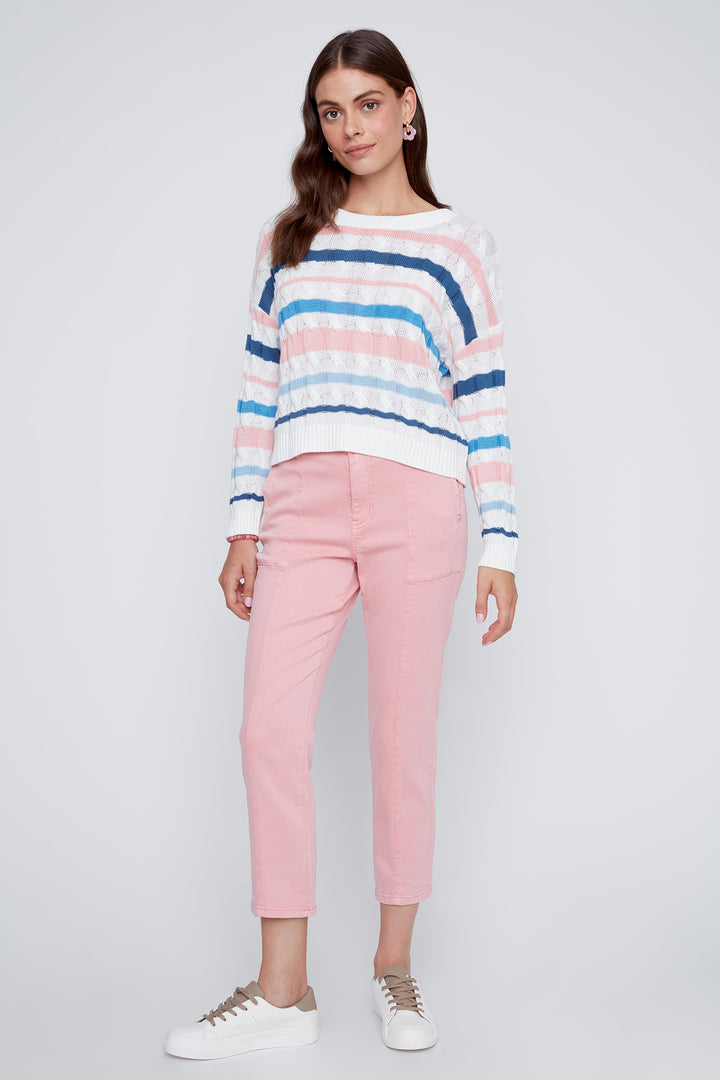 Coco Y Club 2619016 Blue Sky Stripe Jumper