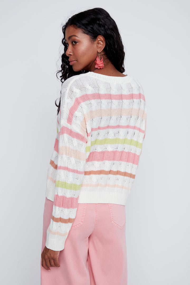 Coco Y Club 2619016 Sweet Blush Stripe Jumper