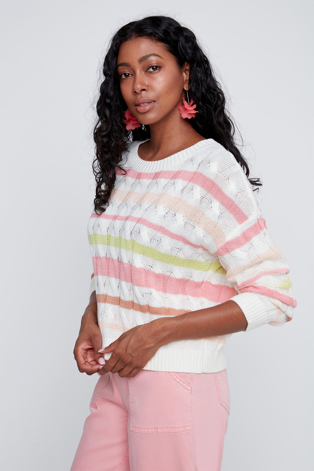 Coco Y Club 2619016 Sweet Blush Stripe Jumper