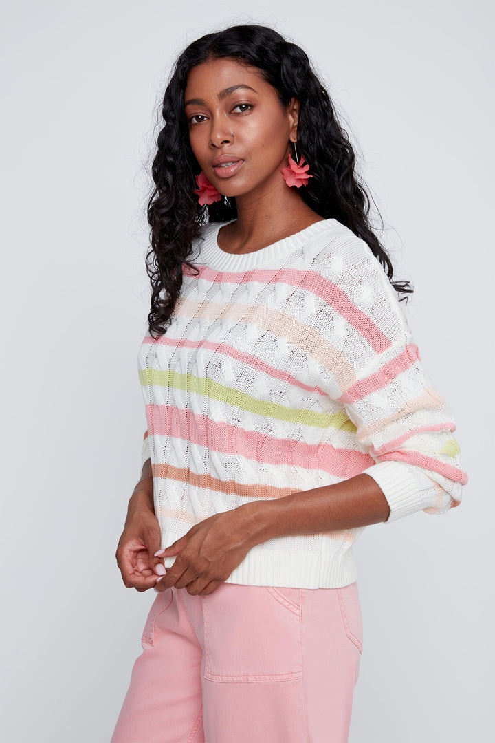 Coco Y Club 2619016 Sweet Blush Stripe Jumper