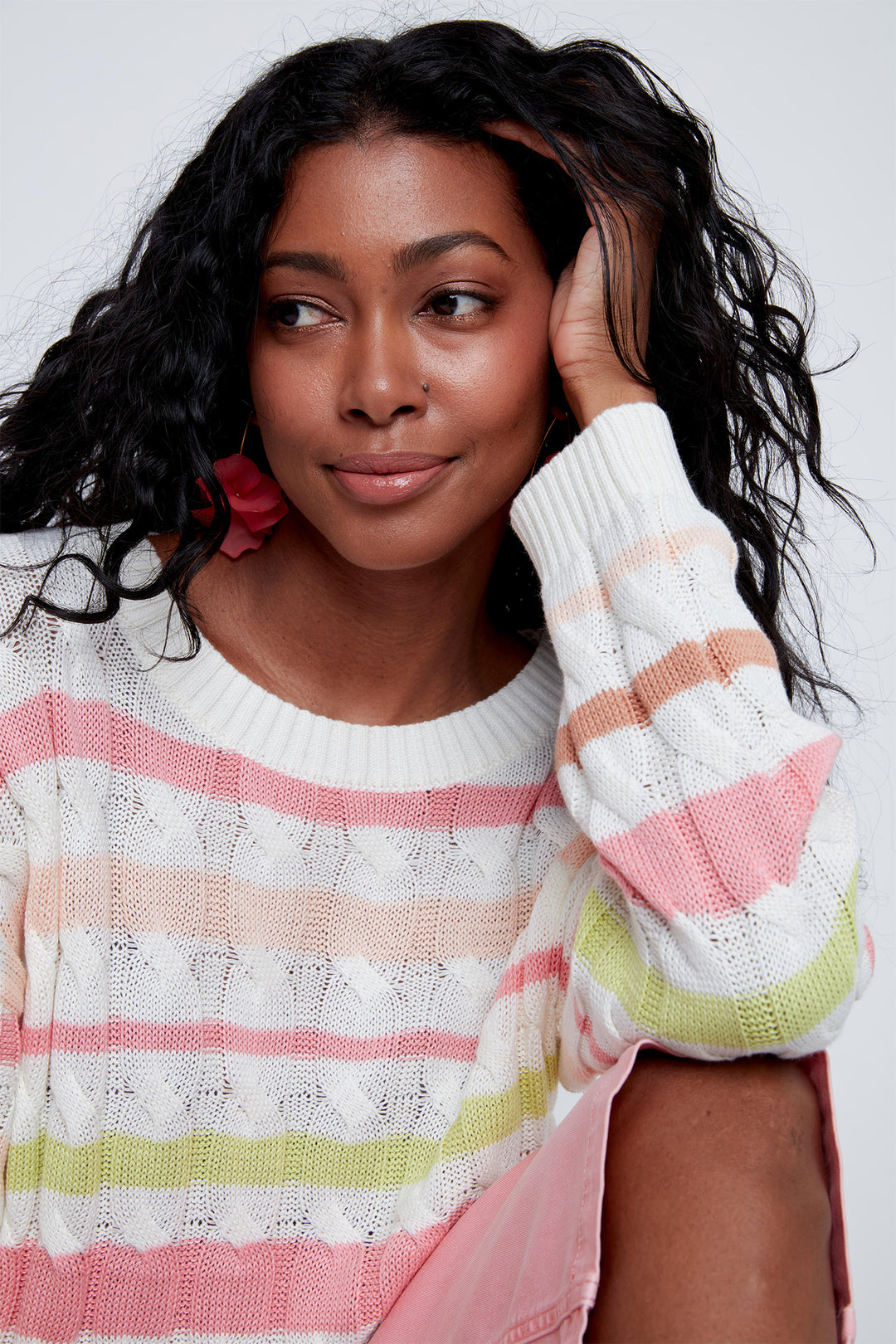 Coco Y Club 2619016 Sweet Blush Stripe Jumper