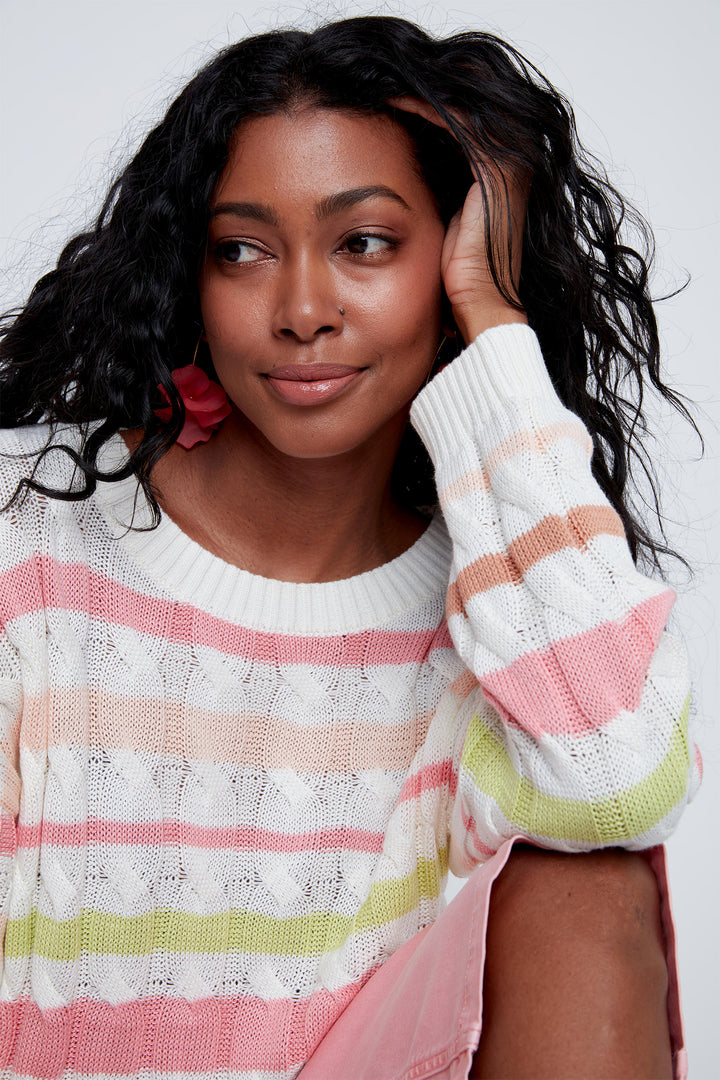 Coco Y Club 2619016 Sweet Blush Stripe Jumper