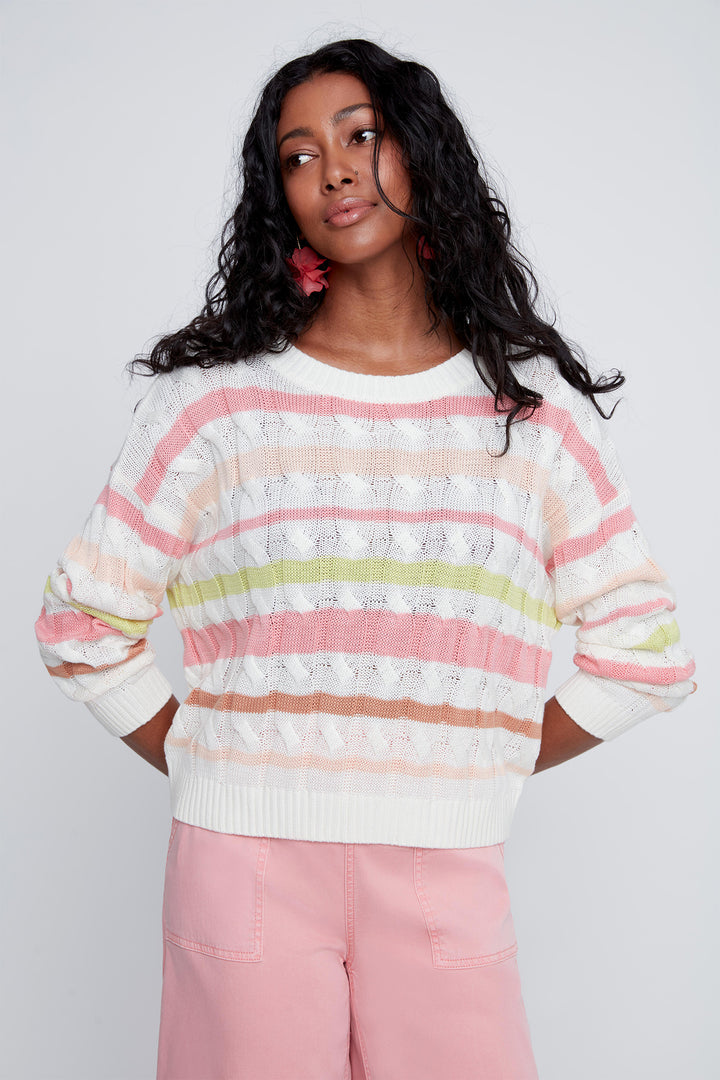 Coco Y Club 2619016 Sweet Blush Stripe Jumper