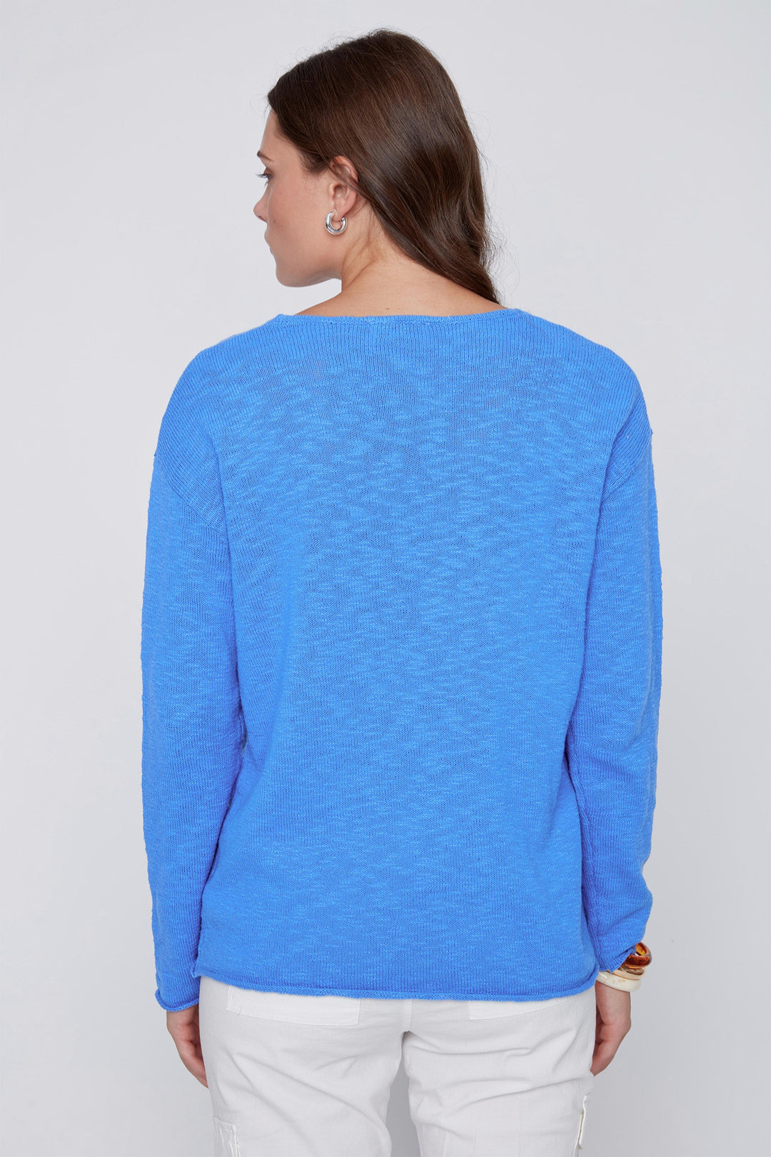 Coco Y Club 2619039 Ibizia Blue V-Neck Jumper