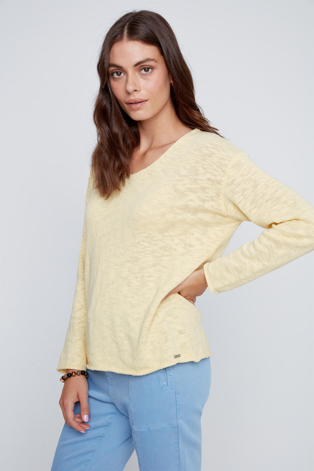 Coco Y Club 2619039 Lemon V-Neck Jumper