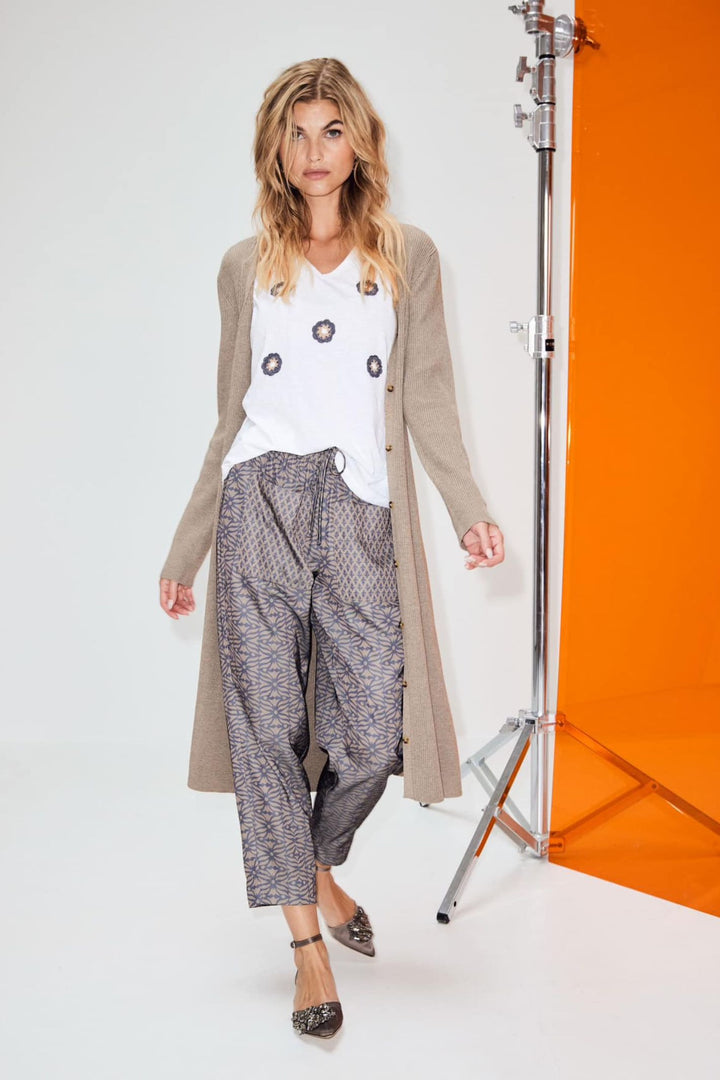 Costamani 2401416 Taupe Print Bestie Trousers