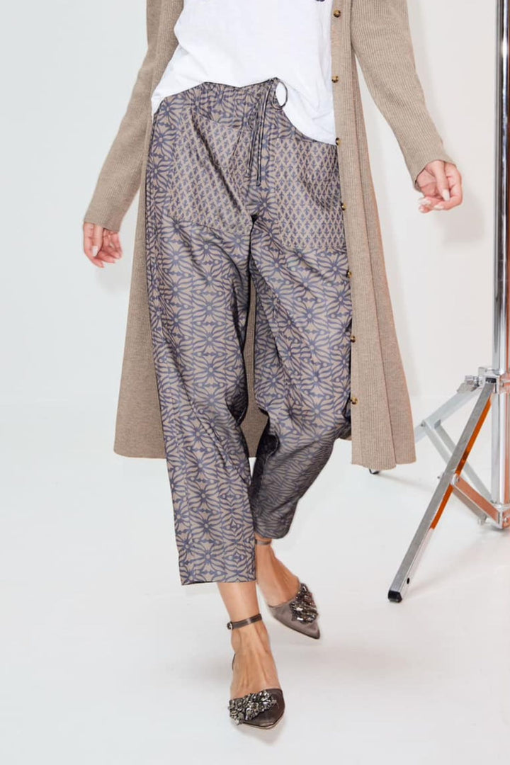 Costamani 2401416 Taupe Print Bestie Trousers