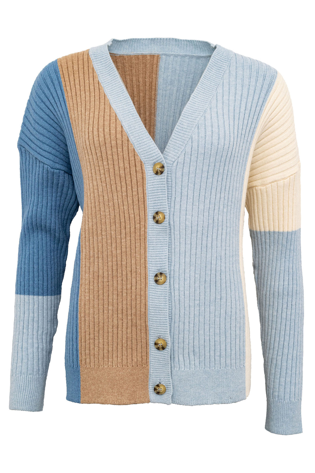 Costa Mani 2401612 Blue Combi Uncle Knitted Cardigan - Experience Boutique