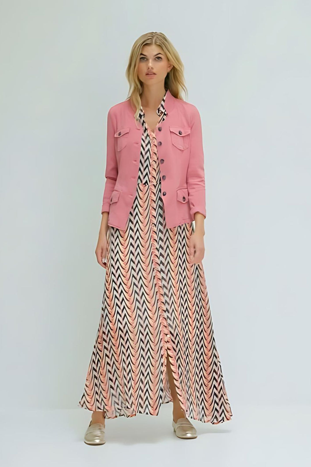 Costamani 2401908 Coss Dusty Rose Stretch Jersey Jacket