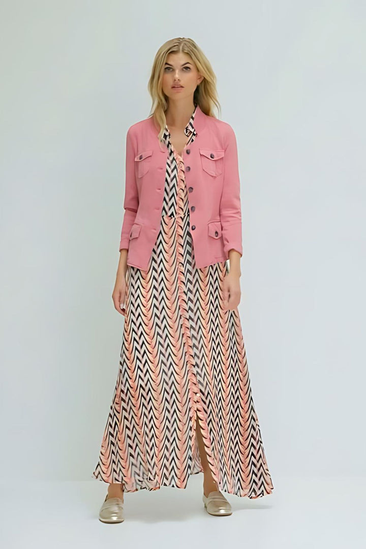 Costamani 2401908 Coss Dusty Rose Stretch Jersey Jacket