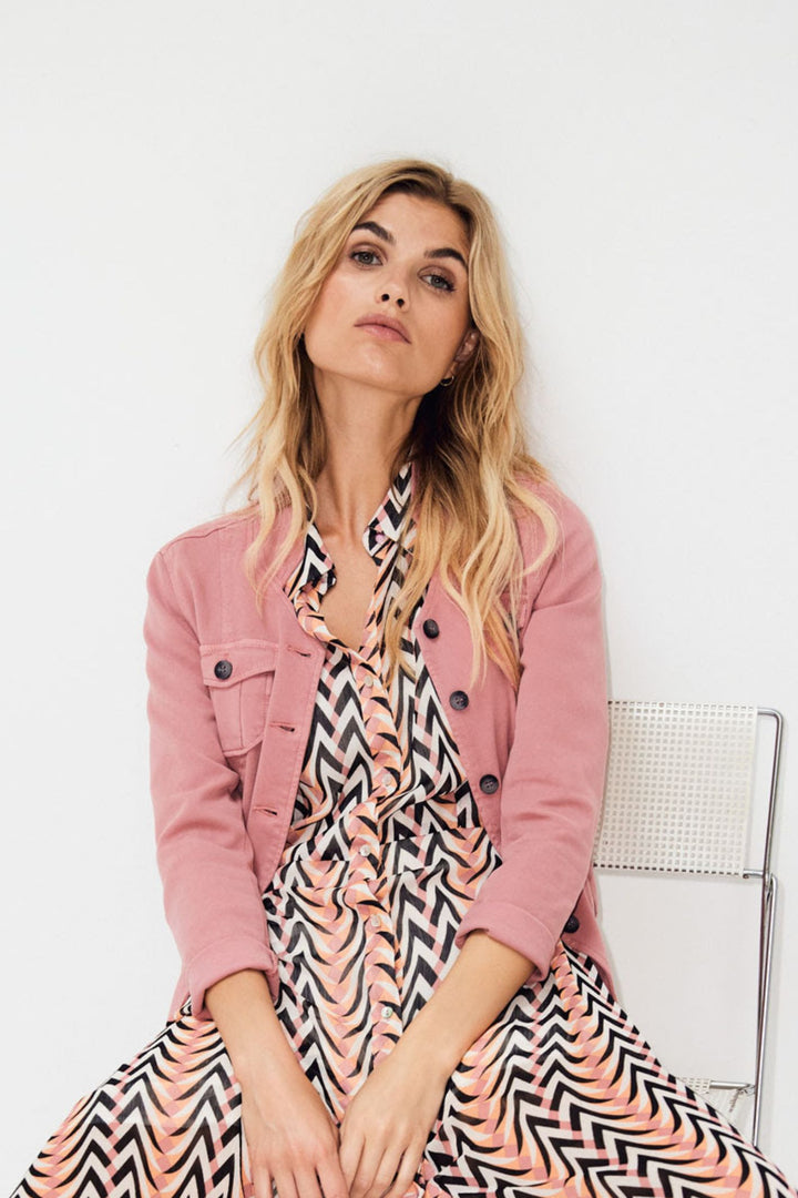 Costamani 2401908 Coss Dusty Rose Stretch Jersey Jacket