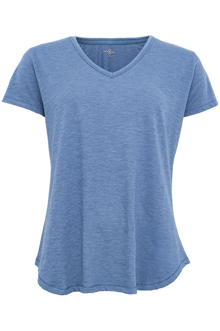 Costa Mani CMB505 Blue V-Neck T-Shirt - Experience Boutique