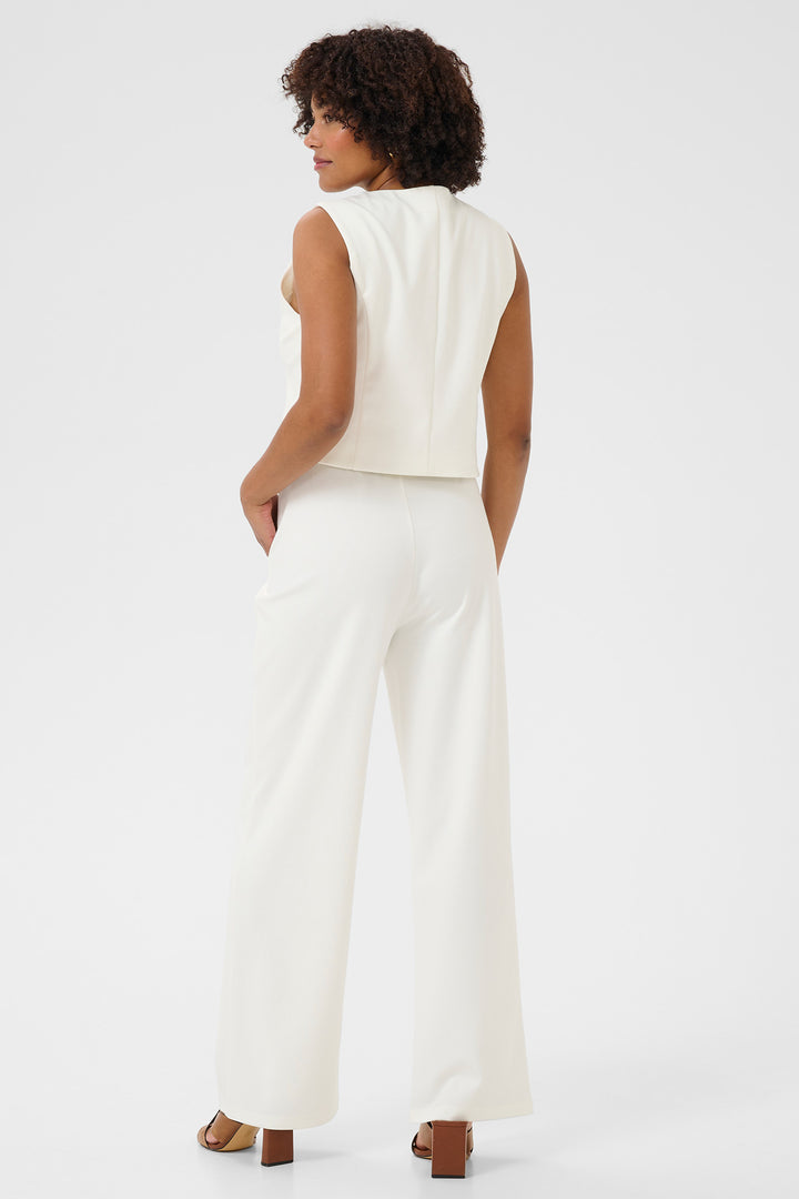 Cream Clothing CRAnett Marshmallow White Wide Leg Trousers 10612047 114300 - Experience Boutique
