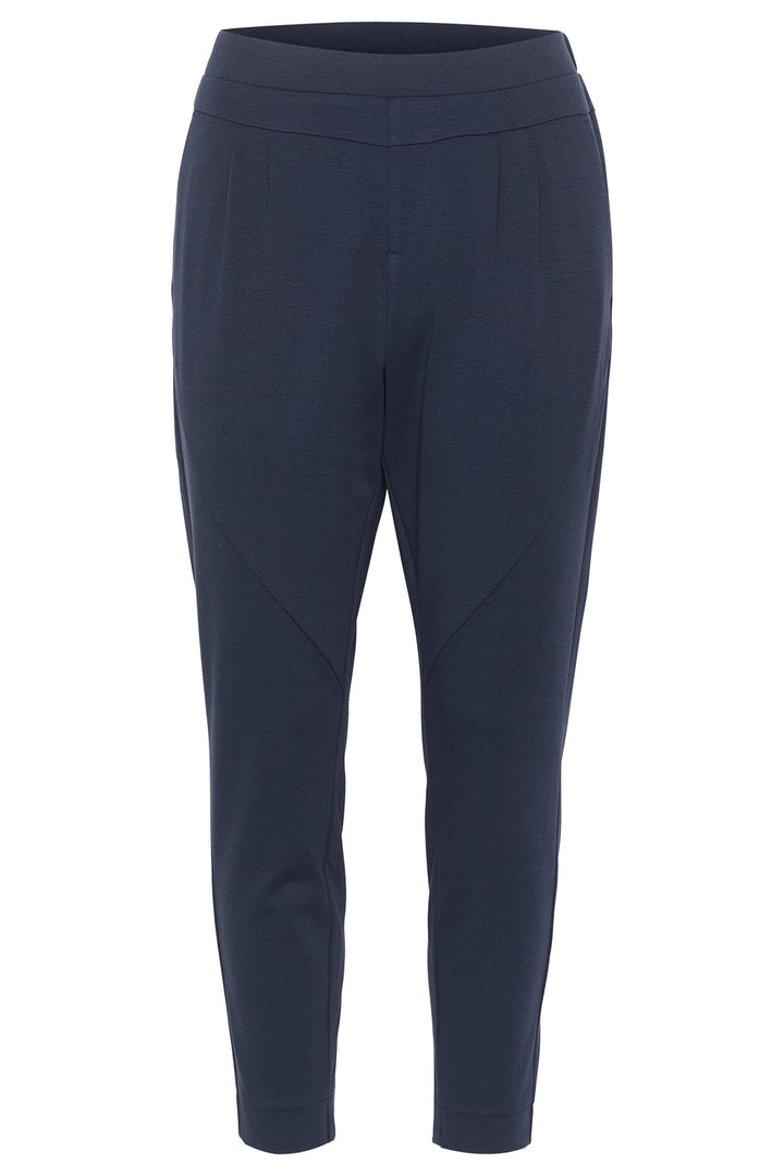 Cream Clothing CRAnett Navy Jersey Cropped Trousers 10604411 193923 - Experience Boutique