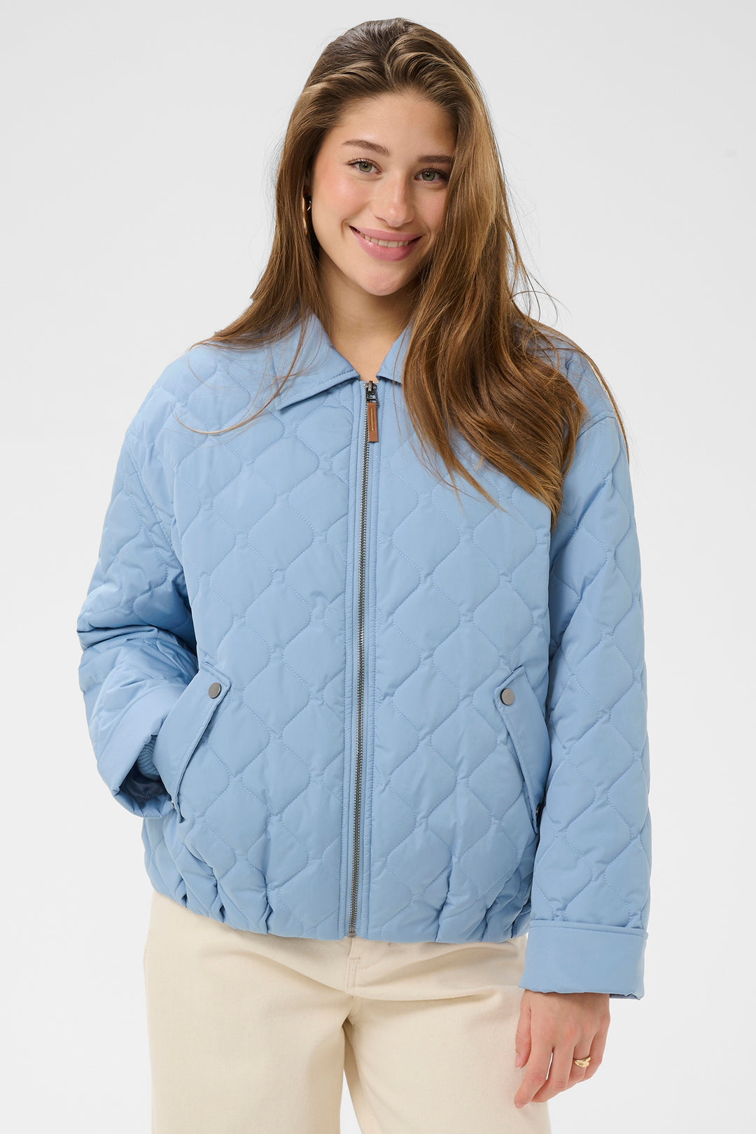 Cream Clothing CRArwen Rain Washed Blue Short Jacket 10614600 164023