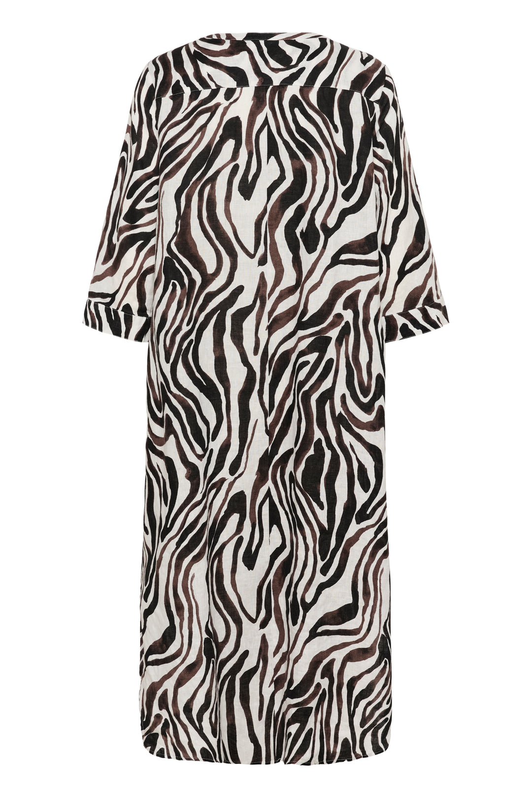 Cream Clothing CRBellis Black White Linen Caftan Dress 10611577 109051