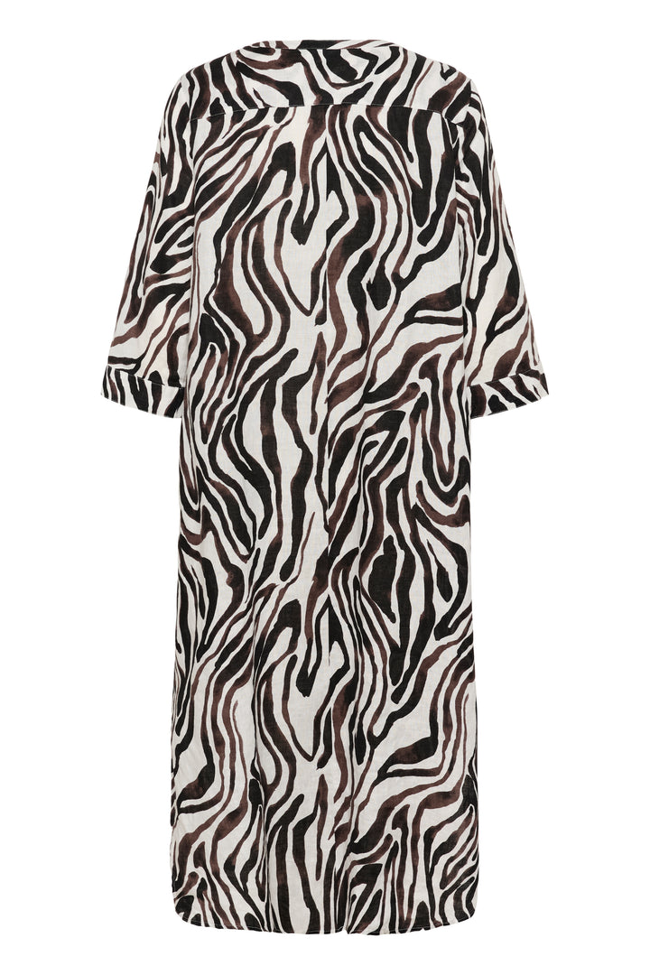 Cream Clothing CRBellis Black White Linen Caftan Dress 10611577 109051