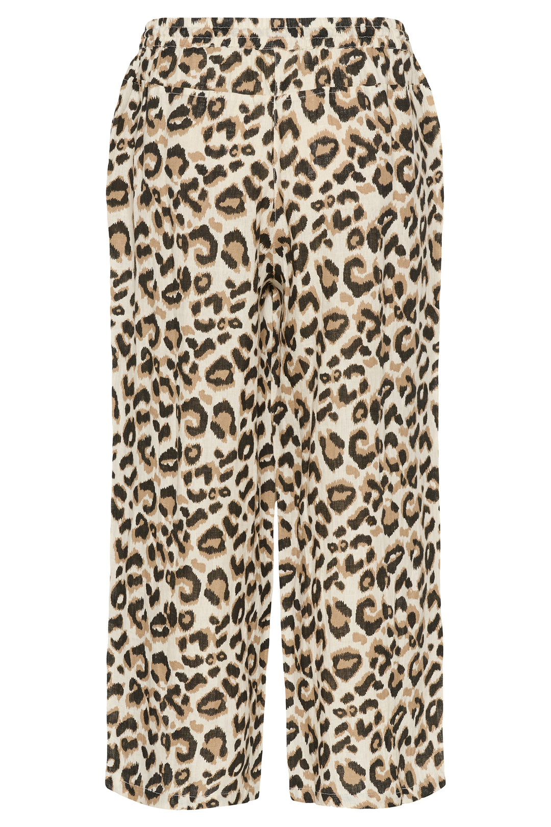 Cream Clothing CRBellis Nature Leopard Linen Trousers 10614017 107352 - Experience Boutique