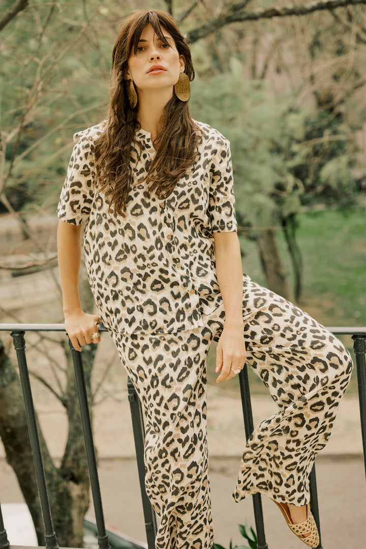 Cream Clothing CRBellis Nature Leopard Print Shirt 10611578 107352 - Experience Boutique