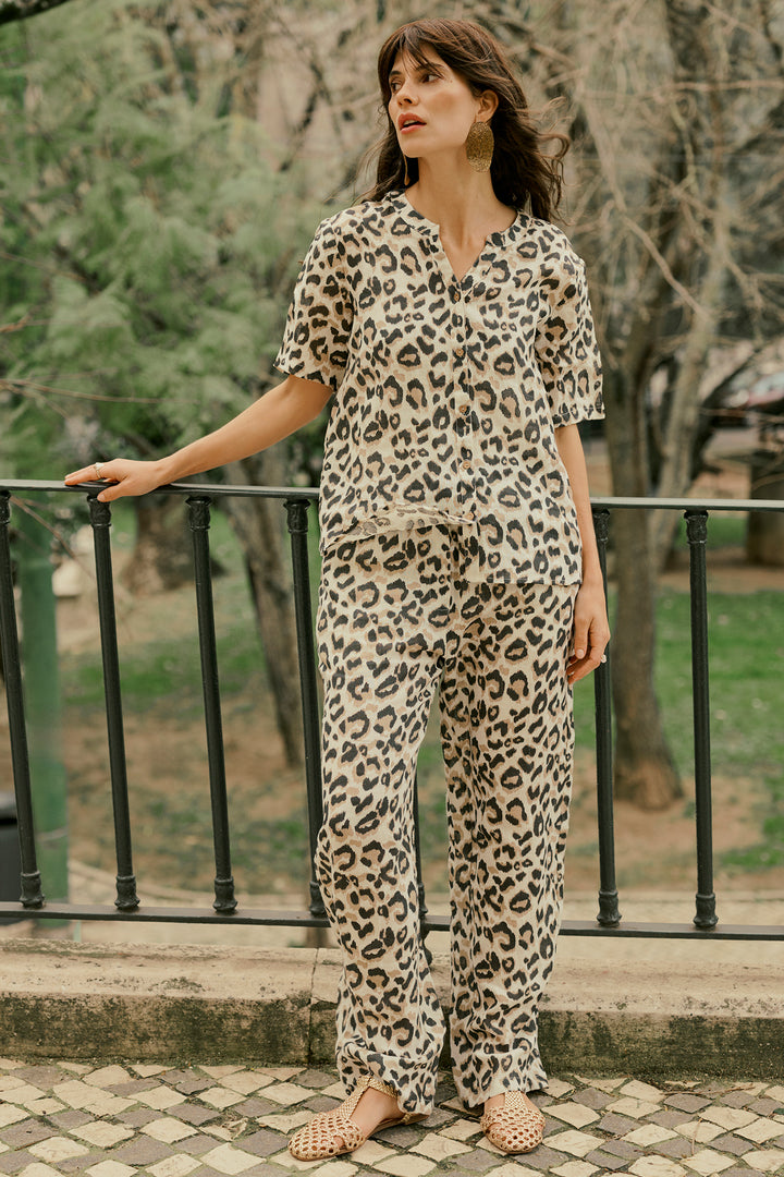 Cream Clothing CRBellis Nature Leopard Print Shirt 10611578 107352 - Experience Boutique