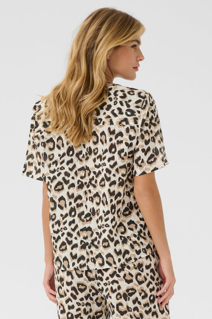 Cream Clothing CRBellis Nature Leopard Print Shirt 10611578 107352 - Experience Boutique