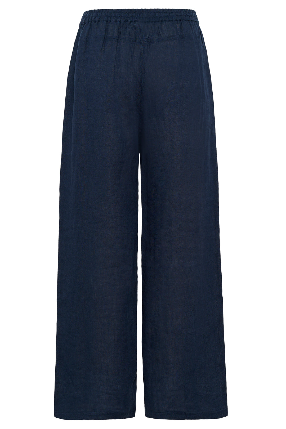 Cream Clothing CRBellis Navy Linen Drawstring Waist Trousers 10611574 194024 - Experience Boutique
