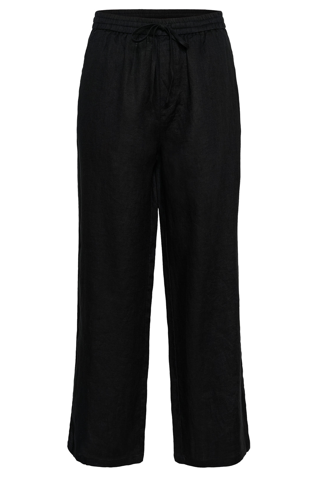 Cream Clothing CRBellis Pitch Black Linen Trousers 10615410 100120