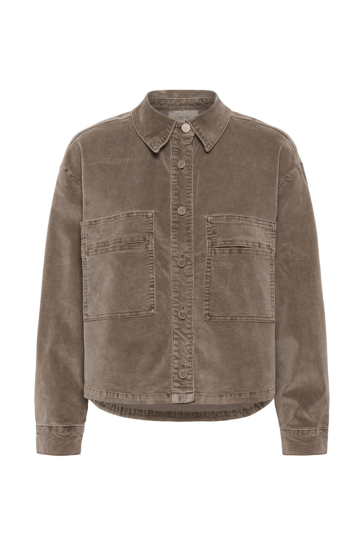 Cream CRBrady Brown Lentil Corduroy Shirt Jacket, front packshot
