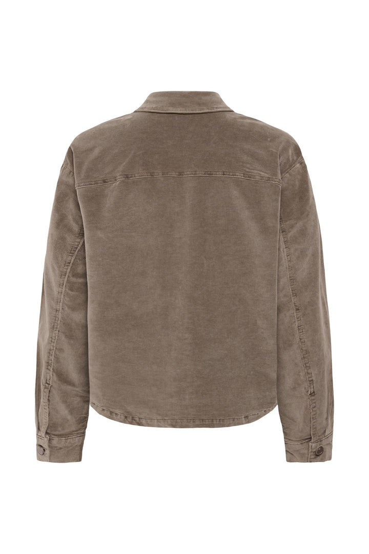 Cream CRBrady Brown Lentil Corduroy Shirt Jacket, back packshot