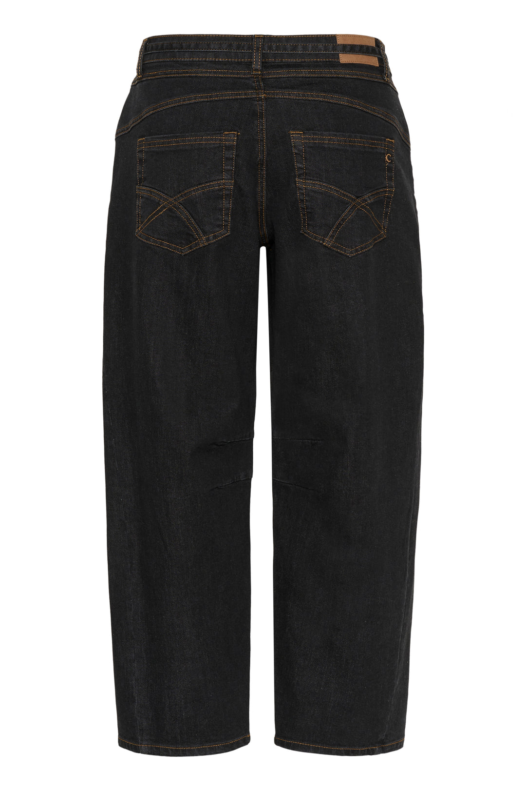 Cream Clothing CRCaysa Ankl Black Washed Denim Relaxed Fit Barrel Jeans 10614503 105225