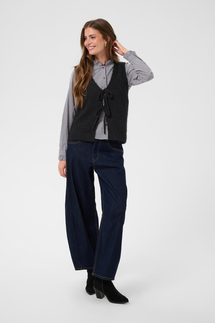Cream CRCladine Pitch Black Jumper, front model full length