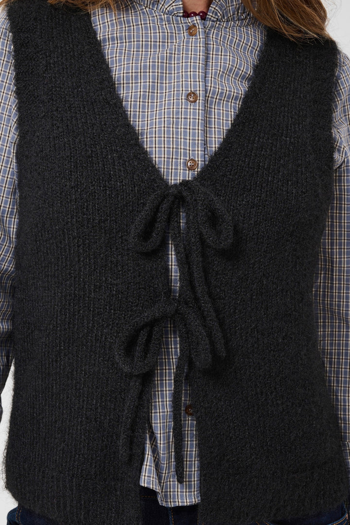 Cream CRCladine Pitch Black Jumper, front model detail