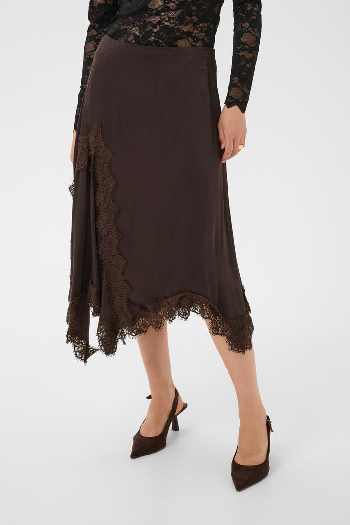 Cream CRConfir Java Brown Skirt, front model cropped