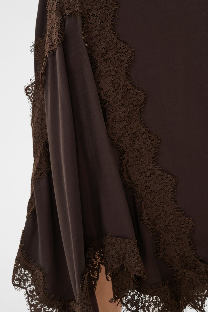 Cream CRConfir Java Brown Skirt, front model detail