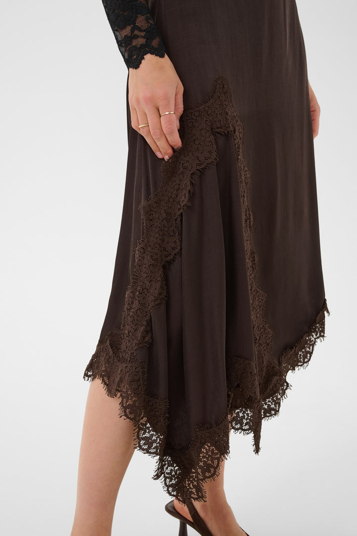 Cream CRConfir Java Brown Skirt, front model cropped