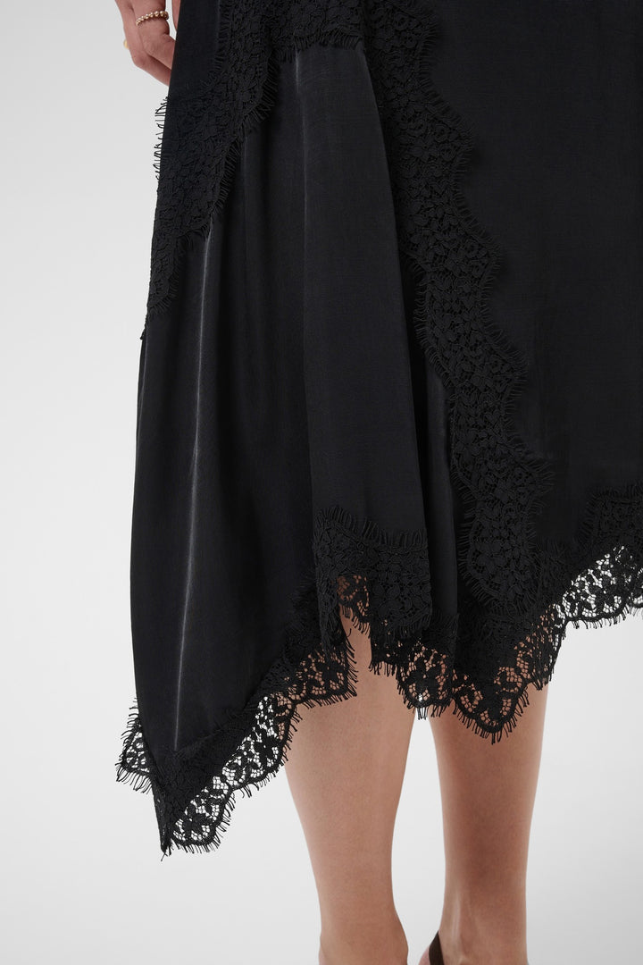 Cream CRConfir Pitch Black Skirt, front model detail