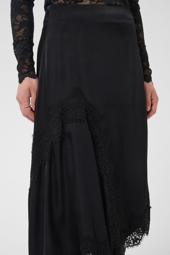 Cream CRConfir Pitch Black Skirt, front model cropped