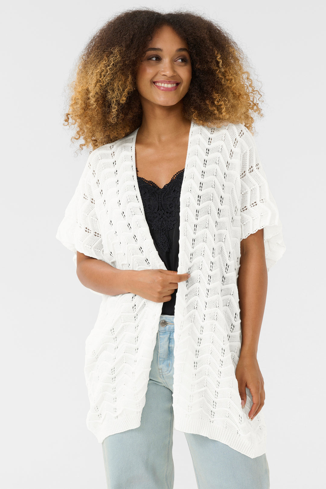 Cream Clothing CRDamo Marshmallow Knit Cardigan 10613381 114300 - Experience Boutique