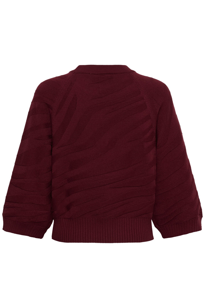 Cream CRDela Cabernet Red Jumper, back packshot