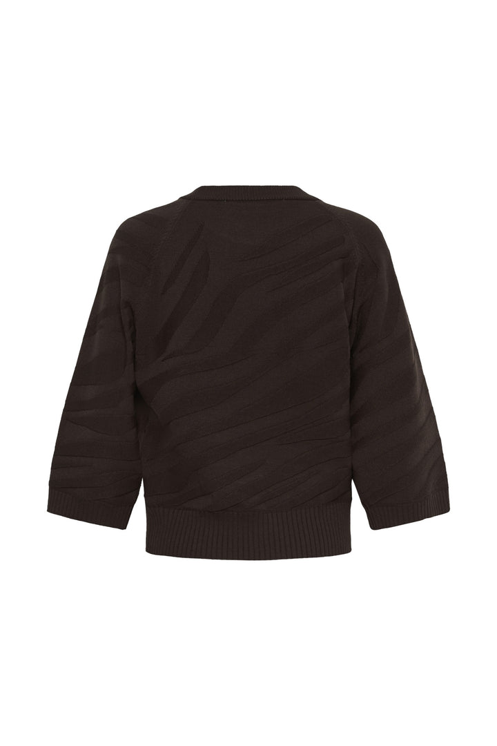 Cream CRDela Java Brown Jumper, back packshot
