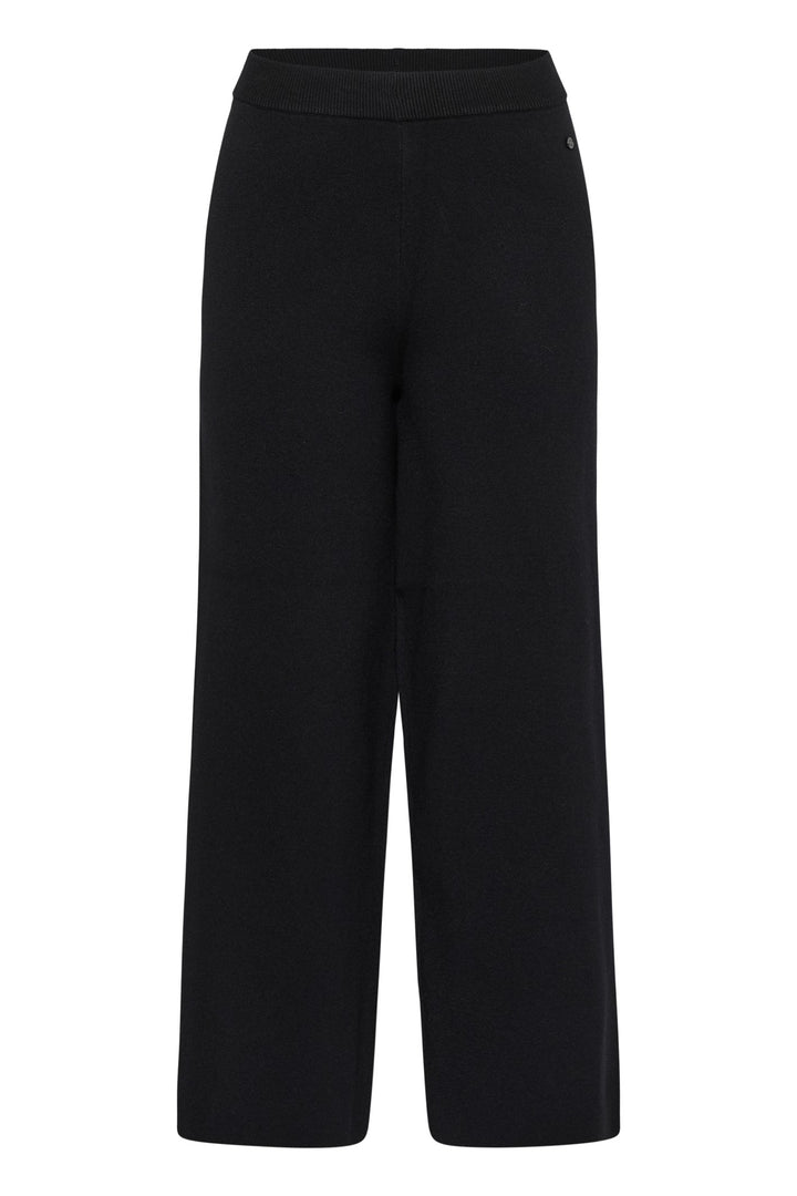 Cream CRDela Pitch Black Trousers, front packshot