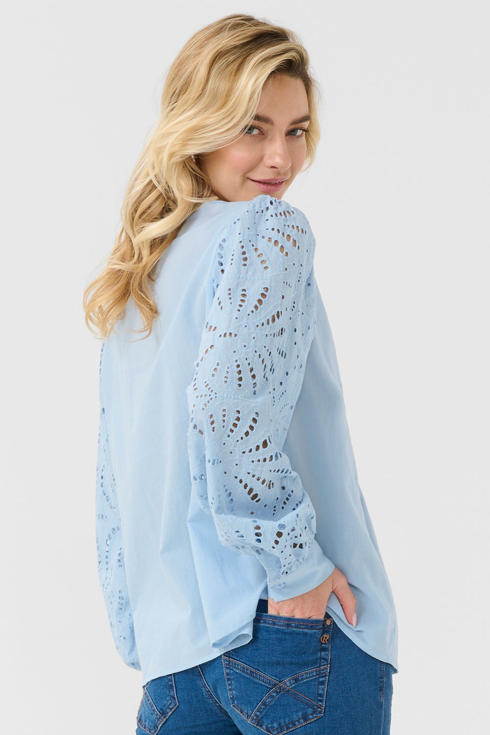 Cream Clothing CRDiana Cashmere Blue Blouse 10650835 144115 - Experience Boutique