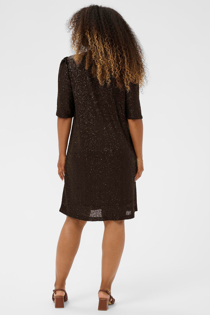 Cream Clothing CRDiddi Java Brown Sequin Dress 10614506 191016