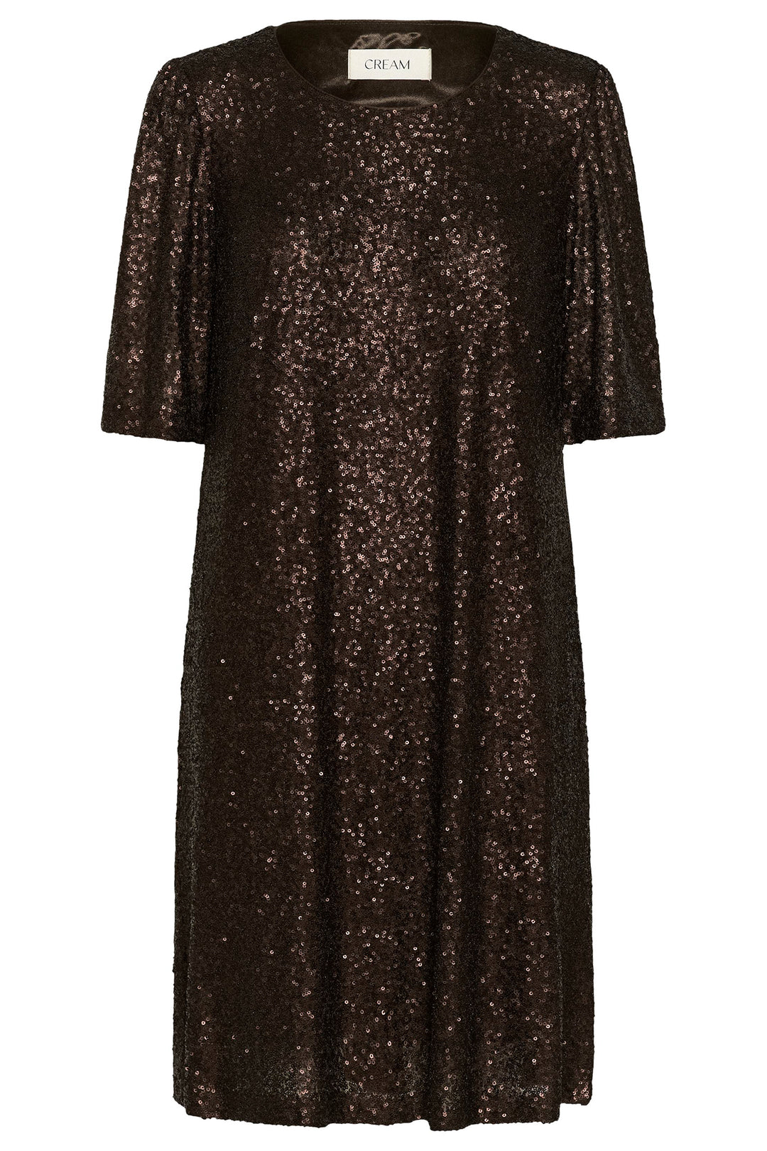 Cream Clothing CRDiddi Java Brown Sequin Dress 10614506 191016