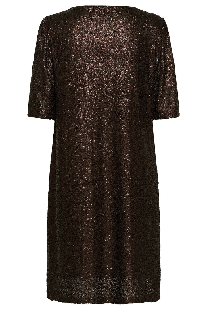 Cream Clothing CRDiddi Java Brown Sequin Dress 10614506 191016