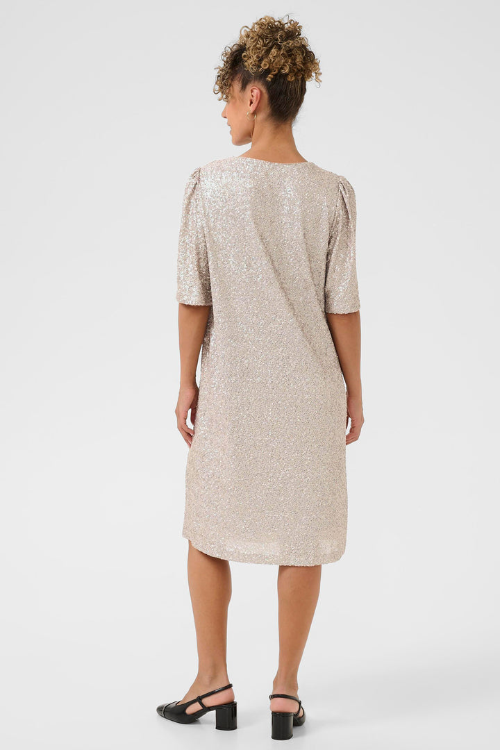 Cream Clothing CRDiddi String Champagne Sequin Dress 10614506 161305