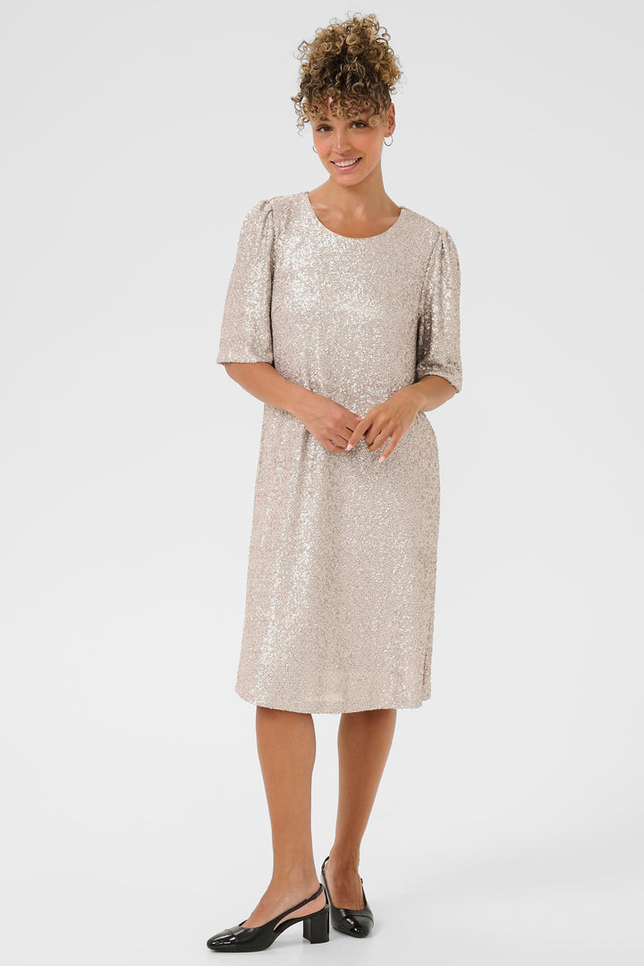 Cream Clothing CRDiddi String Champagne Sequin Dress 10614506 161305