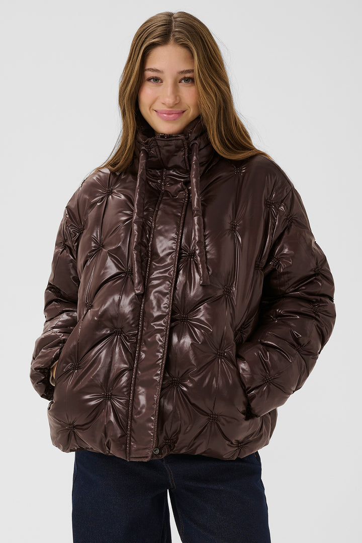 Cream Clothing CRDrakie Coffee Bean Padded Jacket, front view