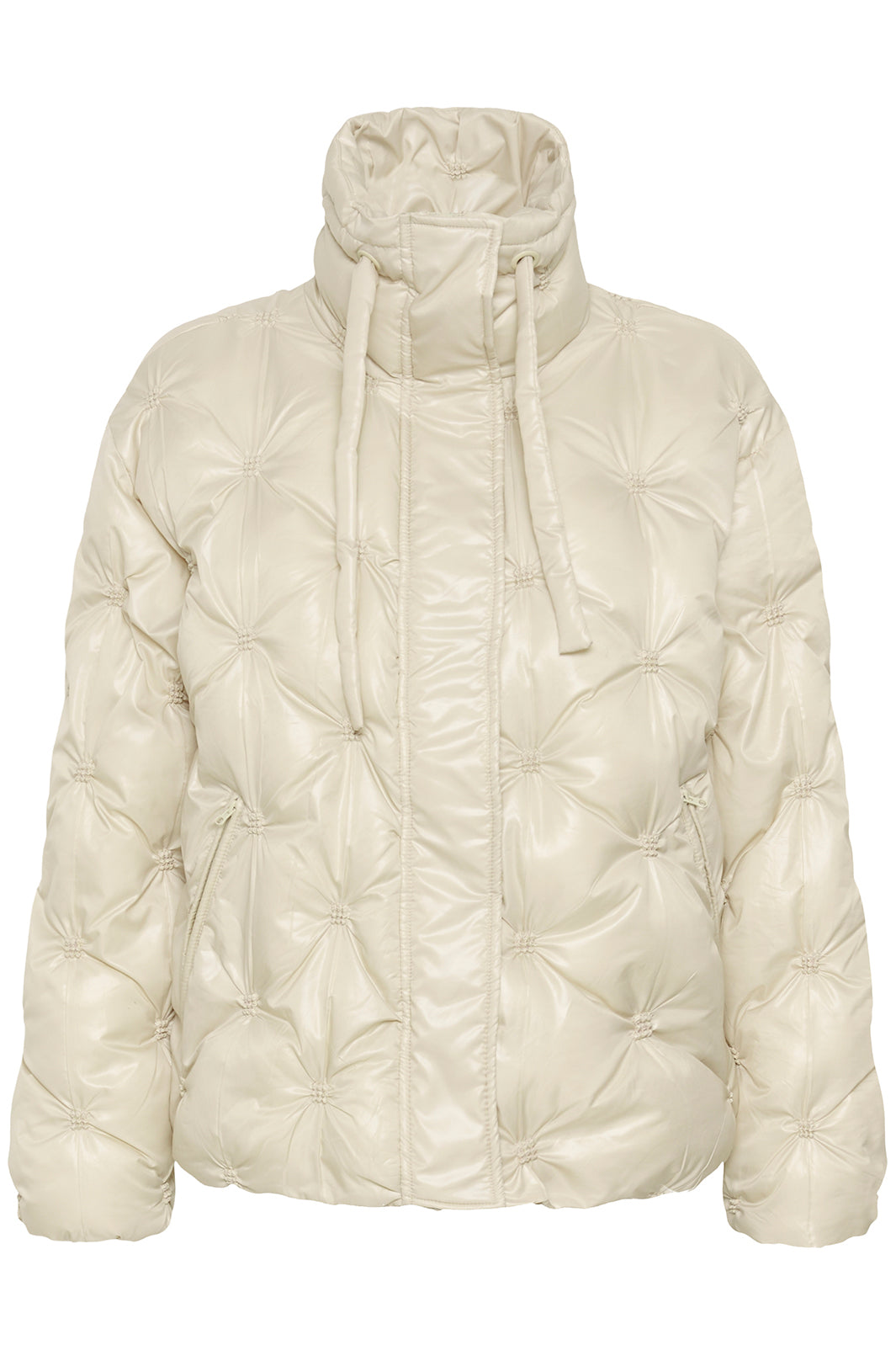 Cream Clothing CRDrakie Oatmeal Padded Jacket, front packshot